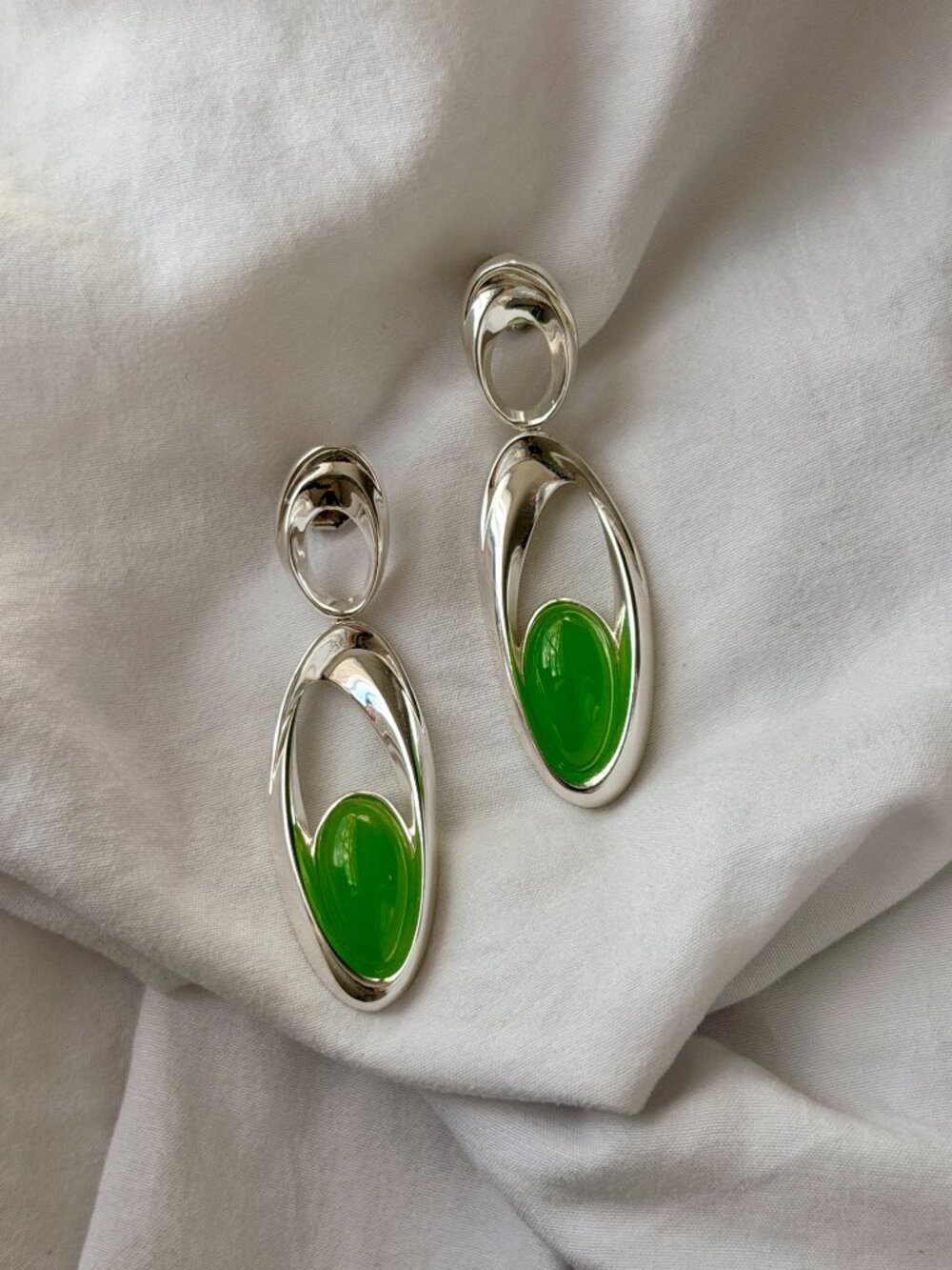 Silver Alien Silver Plated Earrings